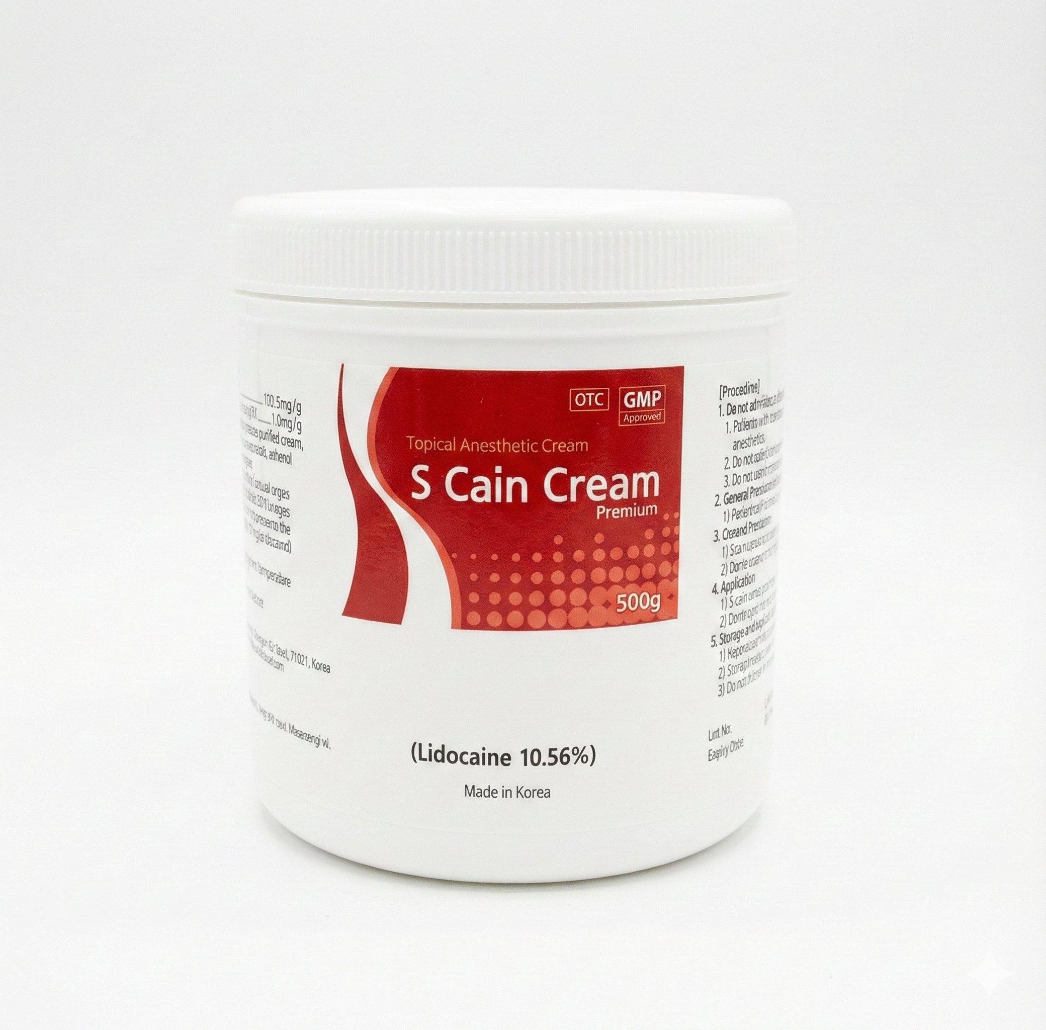 S-Cain Cream 10.56% (500g)